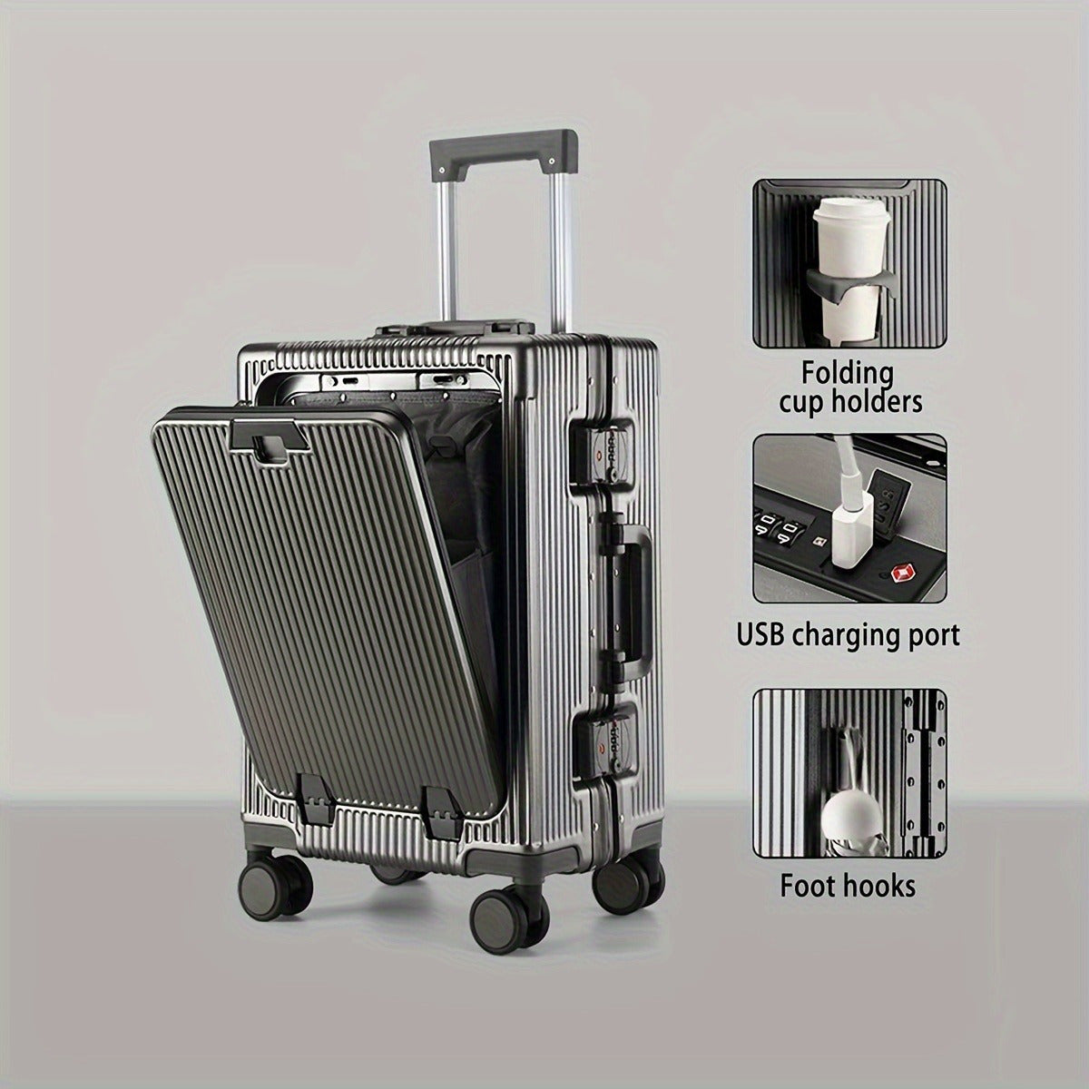 Sleek Solid Color HardSided CarryOn Luggage for All Adventures