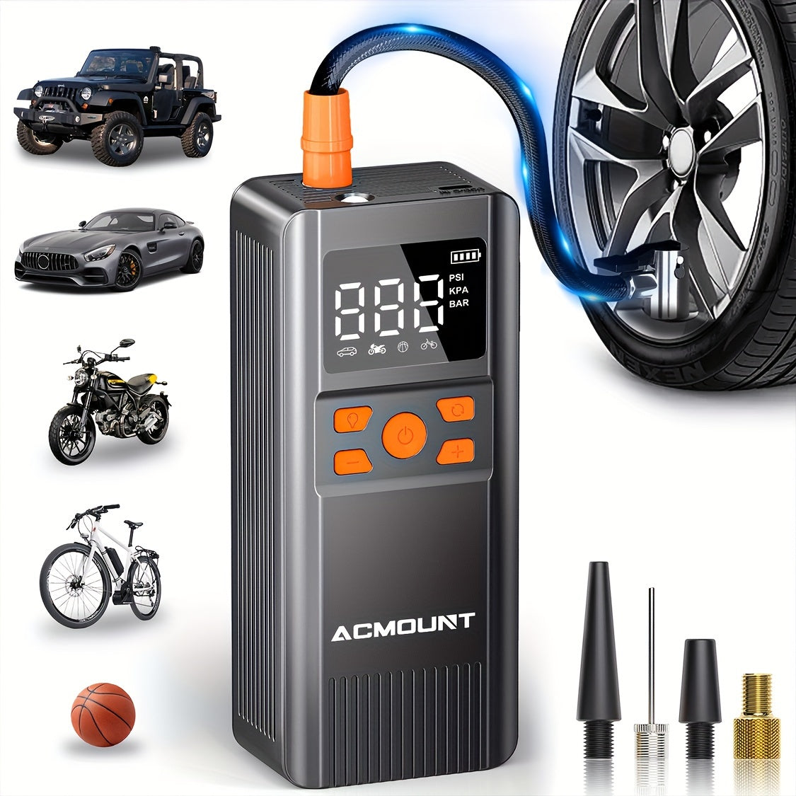 Premium 150PSI Cordless Tire Inflator with Digital Gauge