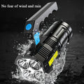 Rechargeable Zoomable LED Flashlight with Sidelight for All Occasions