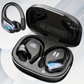 DualLED Wireless Earbuds with Earhooks and Pure Bass Sound