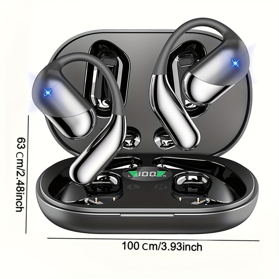 Premium Wireless Earbuds 50H Play Bone Conduction LED Case